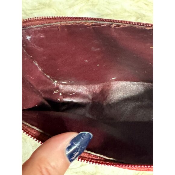 Vintage Mark Cross Small Zippered Leather Pouch Italy-AS IS - Picture 7 of 9